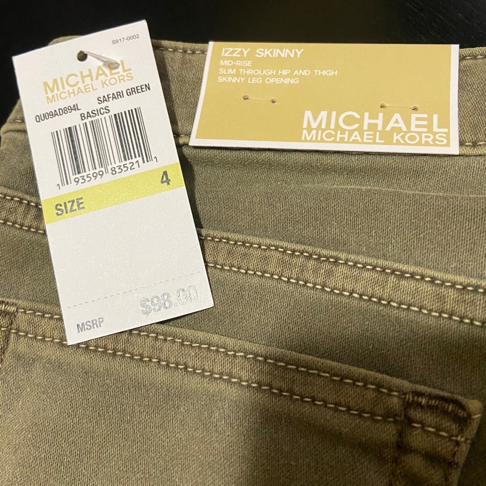 Michael Michael Kors Izzy skinny in safari green
